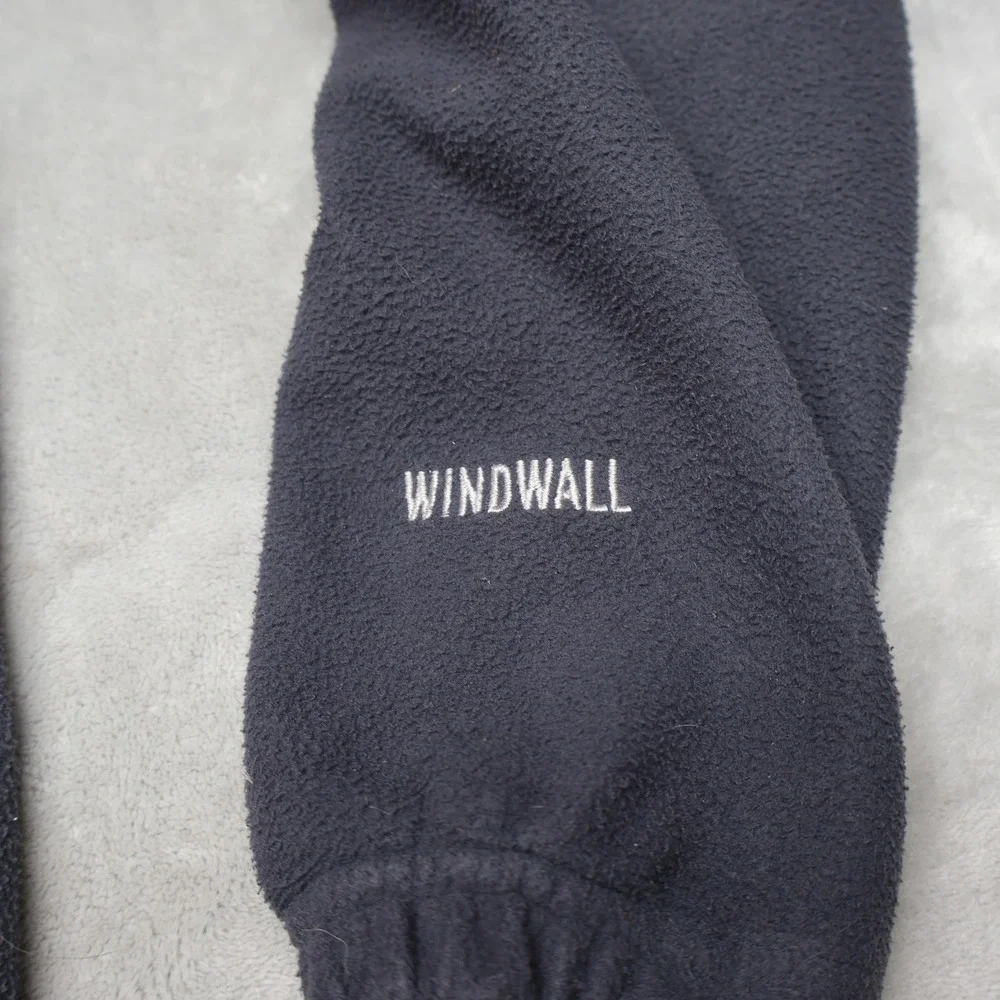North Face Jacket Mens‎ Small Black Windwall Fleece Full Zip Wind Resistant Warm